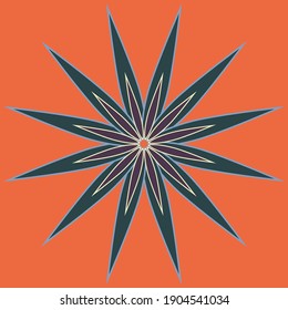 An abstract retro star shape background image.