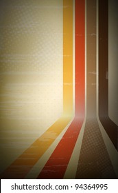 Abstract Retro Stripe Background - Vector File.