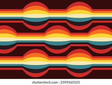 Abstract retro stripes pattern background design