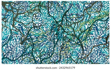 Abstract retro style bold line colorful art print placement. best for textile, paper printing. vector file format.