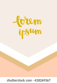 Abstract retro style geometric design in pastel colors with place for text