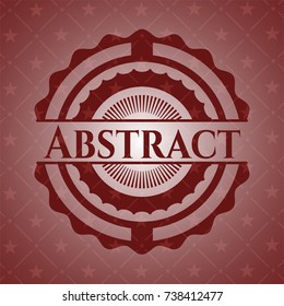 Abstract retro style red emblem