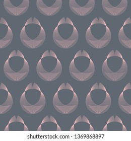 abstract retro style seamless tile with linear pattern in silver pink shades