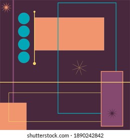 An abstract retro style shape background image.