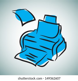 Abstract retro style typing machine.