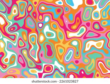 Abstract retro styled psychedelic pattern background design