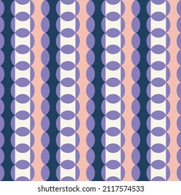 Resumen Las Cadenas Geométricas Vertical Retro Estilizadas Patrón Sin Marea Colores De Moda De Moda De Moda De Diseño Minimalista Lilac Pastel De La Marina Rosa Tones Azules