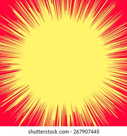 Abstract Retro Sunburst Banner