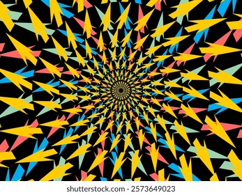 Abstract retro swirl shape background. Abstract vector background, vintage geometric pattern design, simple colorful lines, classic grunge wallpaper.