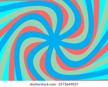 Abstract retro swirl shape background. Abstract vector background, vintage geometric pattern design, simple colorful lines, classic grunge wallpaper.