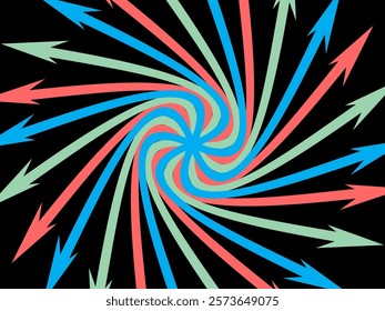 Abstract retro swirl shape background. Abstract vector background, vintage geometric pattern design, simple colorful lines, classic grunge wallpaper.