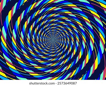 Abstract retro swirl shape background. Abstract vector background, vintage geometric pattern design, simple colorful lines, classic grunge wallpaper.