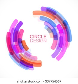 Abstract Retro Technology Circle. Abstract Circle Frame for Business Presentations. Vector illustration.