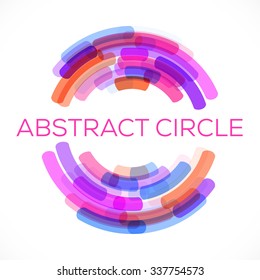 Abstract Retro Technology Circle. Abstract Circle Frame for Business Presentations. Vector illustration.