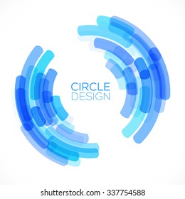 Abstract Retro Technology Circle. Abstract Circle Frame for Business Presentations. Vector illustration.