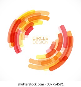 Abstract Retro Technology Circle. Abstract Circle Frame for Business Presentations. Vector illustration.