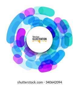 Abstract Retro Technology Circle. Abstract Circle Frame for Business Presentations. Vector illustration.