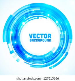 Abstract retro technology circle. Vector illustration.