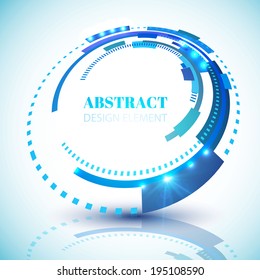 Abstract retro technology circle. Vector illustration. 