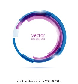 Abstract retro technology circle. Vector illustration.