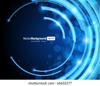 Abstrakte Retrotechnologiekreise mit Bokeh-Vektorhintergrund