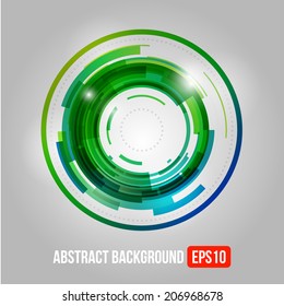 Abstract retro technology circles vector background