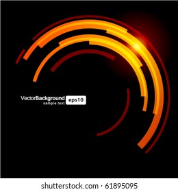 Abstract retro technology circles vector background. Eps 10