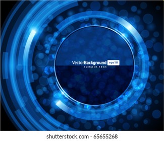 Abstract retro technology circles vector background