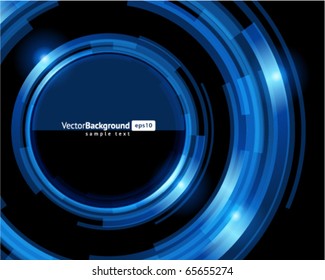 Abstract retro technology circles vector background