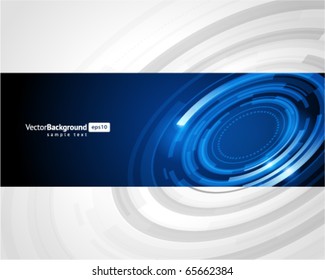 Abstract retro technology circles vector background