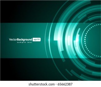 Abstract retro technology circles vector background
