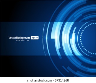 Abstract retro technology circles vector background