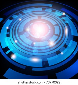 Abstract retro technology circles vector background. Eps 10