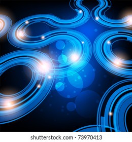 Abstract retro technology circles vector background. Eps 10