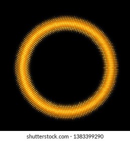 Abstract retro technology halftone circles vector background.
