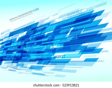 Abstract retro technology lines. Information transfer. Stream of information. Data transfer. Stock vector. eps 10