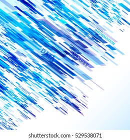 Abstract retro technology lines. Information transfer. Stream of information. Data transfer. Abstract techno background. Stock vector. eps 10