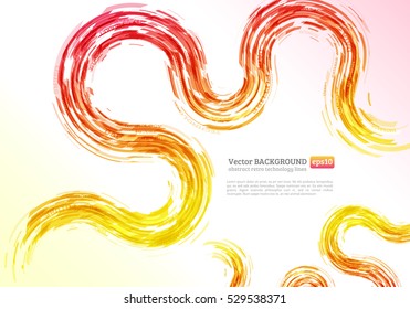 Abstract retro technology lines. Information transfer. Stream of information. Data transfer. Abstract techno background. Stock vector. eps 10