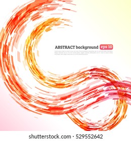 Abstract retro technology lines. Information transfer. Stream of information. Data transfer. Abstract techno background. Stock vector. eps 10