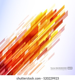 Abstract retro technology lines. Stream of information. Data and information transfer. Stock vector. eps 10