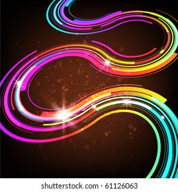 Abstract retro technology lines vector background