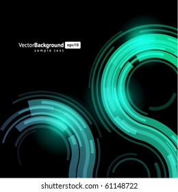 Abstract retro technology lines vector background