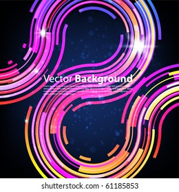 Abstract retro technology lines vector background