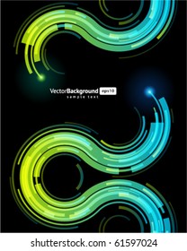 Abstract retro technology lines vector background. Eps 10