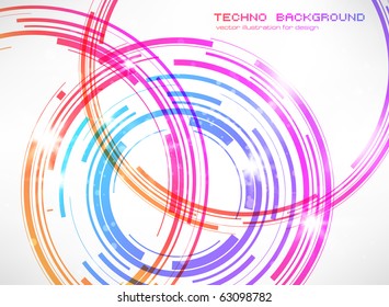 Abstrato fundo de vetor de linhas de tecnologia retro. Eps 10