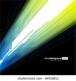 Abstract retro technology lines vector background