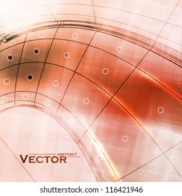 Abstract retro technology, vector technical background eps10.