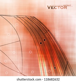 Abstract retro technology, vector technical background eps10.