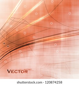 Abstract retro technology, vector technical background eps10.