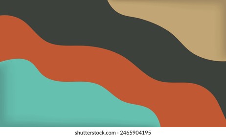 Abstract Retro Theme Wavy Background